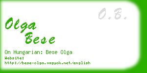 olga bese business card